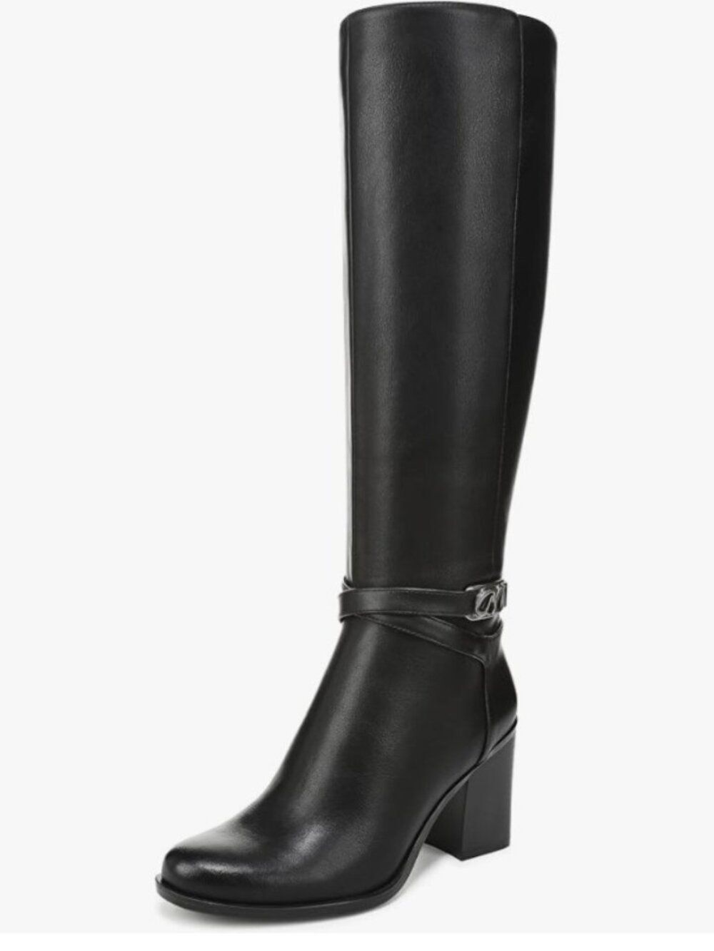 New Naturalizer Women's Jane Size 7.5 W Wide Calf Boots Black